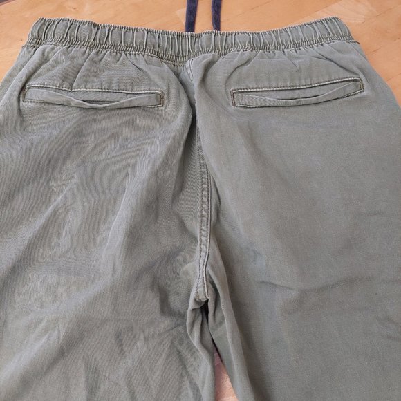 ARIZONA JEAN CO drawstring Elastic Cotton Cargo Joggers Olive men Size 29 - Picture 4 of 9